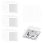 Bagentry 40 Pack Disposable Shower Drain Hair Catcher Square, 4.1 in Mesh Drain Covers Stickers, Flat Shower Hair Trap Stopper Collector Filter for Bathroom Laundry Bathtub Sink Kitchen White