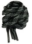 Flat Strong Hiking/Walking Boot Laces Black and Grey 120cm