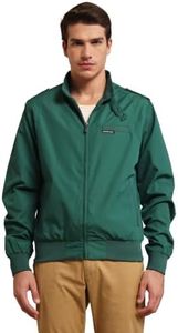 Members Only Classic Iconic Racer Lightweight Bomber Jackets Unisex (Green, S)