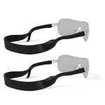 AlleTechPlus Eyewear Retainer, Floating Neoprene Sunglass and Glasses Holder Straps (2xBlack)