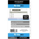 AT-A-GLANCE 2023 Daily & Monthly Planner Refill, Half-Hourly, 12800 Day-Timer, 3-3/4" x 6-3/4", Size 3, One Page Per Day (471-125)