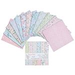 GORGECRAFT 24 Sheets Pattern Paper Pack Floral Cardstock Papers Pad Decorative Scrapbook Cardstock Collection Single-Sided Patterned Scrapbooking DIY Holiday Photo Album Pink, 6x6 inch