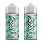 100% E-Liquids - 2 x 100ml Mint E Liquid 70/30 Sub Ohm Vape Juice E-Liquid Vape Liquid eJuice E Cigarette Liquid No Nicotine 120ml Bottle Short Fill 200ml E Cigarette (Mint Vape Liquid)