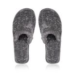 MIFUZI Men's Winter Fur Slippers for Home Room Bedroom Carpet Cozy Comfortable Furry Fuzzy Closed Toe Warm Cloth Soft Slippers Grey 6