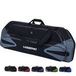 Legend Monstro Professional Soft Bow Case for Compound Bow - Travel Archery Case with Shoulder Strap, Foam Padding, Safe Storage for Accessories & Gear - 37" Arrow Tube Holder Pocket, 44" Interior