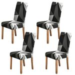 HZDHCLH Chair Covers Set of 4/6 Stretch Modern Chair Slipcovers for Dining Room Kitchen Wedding Party Washable Chair Protector(4pcs, thinking space)