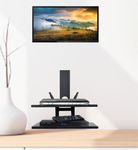 D&V ENGINEERING - Creative in innovation Metal Double Shelf Wall Mount Stand/Set Top Box Stand, Tray Size-11"X 9" - Black