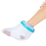 Waterproof Foot Cast Cover for Shower Bath, Foot Protector Adult Keep Ankle Leg Cast Bandage Dry, Watertight Shower Boot Bag for Broken Toe, Wound, Burns, Injuries, Reusable Plaster Seal Tight 11 Inch