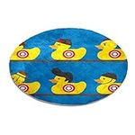 Cute Rubber Duck Target Round Area Rug Bedroom Carpet Shaggy Soft Chair Mat Washable Doormat