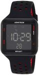 Armitron Sport Unisex 40/8417 Digital Chronograph Silicone Strap Watch, Black/Red, 38mm, Chronograph,Digital