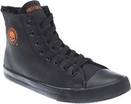 HARLEY-DAVIDSON FOOTWEAR mens Baxter Skateboarding Shoe, Black/Orange, 13 US