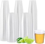 MATANA 250 Clear Plastic Shot Glasses 2oz - Mini Shot Cups for Wine Tasting, Jello Shot, Party Drink, Condiments & Sauce, Reusable Bulk Pack