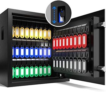 XDeer 45-Key Lock Box with Deposit Slot & LED Light, Wall Mount Key Cabinet for Hotels & Offices