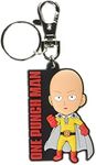 Great Eastern Animation One Punch Man Sd Saitama Standing PVC Keychain, 2", Multicolor