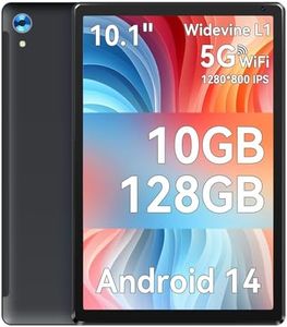 Ainmel 10 Inch Android 14 Tablet, 10GB RAM, 128GB ROM (Expandable to 1TB), Octa-Core Processor, 1280 * 800 IPS HD Touchscreen, 5G/2.4G WiFi, BT 5.0, Dual Camera, 2 Speaker (Black)