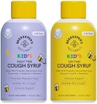 Beekeeper's Naturals Kids Honey Cough Syrup – Day & Night Value Pack – Immune Support with Elderberry, Vitamin C, D, Propolis & Raw Honey – Soothing, Clean Ingredients – Two Pack, 2 x 4 fl oz
