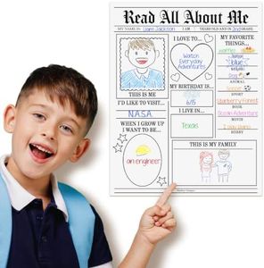 Hadley Designs All About Me Posters Elementary - 20 Star Student Poster, All About Me Posters Preschool & Kindergarten Must Haves, Star of The Week Poster Elementary Classroom Decor, Teacher Supplies