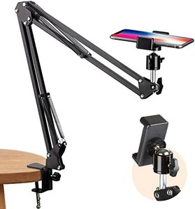 TARION Soporte para teléfono Celular Soporte de Video Brazo articulado Brazo de Soporte Flexible para videografía de fotografía Plana en Vivo (Negro)