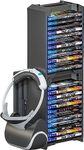 Skywin VR Headset & Video Game Organizer - 24 CD Game Disk Tower, VR / Headset Hanger, and Vertical Stand for PSVR