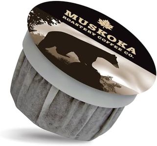 Muskoka Roastery Coffee, Black Bear, Dark Roast, 20 Single Serve Coffee Pods, Compatible with K-Cup Keurig Brewers, 220g