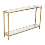 Priti Engineered Wood- Narrow 2-Tier Console Entryway Table, Rustic Surface Skinny Sofa Table With Storage Shelves 47.25 X 9 X 29 Inches,