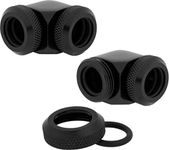 Corsair Xf Hardline 90° 12mm OD Fittings Twin Pack, CX-9052022-WW, Black