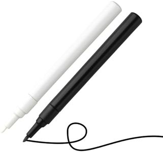 HowseHold Laundry Marker Pens (Pack of 2) Black and White Fabric Permanent Markers for Clothes, School Uniform Dark and Light Farbics Fine Nibs