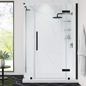 OVE Decors Endless TA1333421 Tampa Corner Frameless Hinge Shower Door And Base