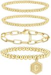 doubgood Gold Beaded Bracelets for 