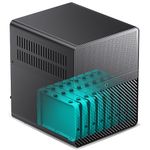 JONSBO N3 Black NAS ITX Case 8+1 Disk Bays Mini Aluminum Case