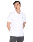 U.S. POLO ASSN. Men's Solid Slim Fit Polo Shirt (USTSHC0058_White M)
