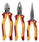 Insulated Industrial Pliers & Cutters Set, 3 Piece