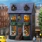 CUTEROOM Miniature House Kit, DIY Miniatures Dollhouse Kit, Wooden Dollhouse Kit, DIY Dollhouse Kit Crafts for Adults, Mini Model Kits with LED, Birthday and Valentine's Day Gift for Girls (D001)