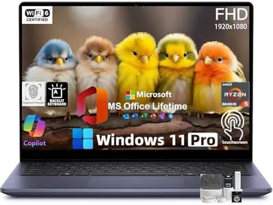 Dell Inspiron 7440 14 2-in-1 Touchscreen Laptop Computer - 14" FHD IPS, AMD Ryzen 5 8640HS for Business, Students, Fingerprint, Backlit, FHD Webcam, Win 11 Pro (64GB DDR5 RAM, 2TB SSD)