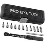 Pro Bike Tool 1/4 Inch Drive Click Torque Wrench Set – 2 to 20 Nm – Bicycle Maintenance Kit for Road & Mountain Bikes - Includes Allen & Torx Sockets, Extension Bar & Storage Box (Black)