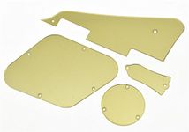 KAISH Gold Mirror LP Standard Pickguard Rear Cavity Covers Truss Rod Cover Set for USA Les Paul