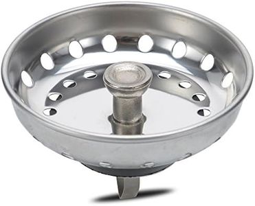 K&J Kitchen Sink Strainer Stopper - 2-in-1 Stainless Steel Spring Clip Kitchen Sink Drain Strainer and Stopper (Spring Clip - Universal)