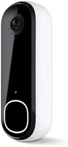 Arlo Video Doorbell 2K | 2nd Gen | Wireless/Wired Option, 2-Way Audio, Night Vision, Head to Toe Video View, Integrated Siren | Live Stream | Real Time Notifications |180 Deg Wide View, White