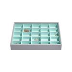 Stackers Dove Grey & Mint Classic Medium Jewellery Box Trinkets Layer