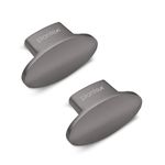 Plantex Heavy Duty Small Knob for Drawer/Cabinet/Pull and Push for Drawer Home/Office Pack of 2 (Oval, Black Nickel Matt)