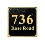 Custom Metal Address Plaque Personalized Cast with Arch top (Large Option). Display Your Address and Street Name.Custom House Number Sign Plaques 8" x 8"