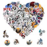 50 Pack Pcs Bmx Bike Stickers For Water Bottles Waterproof Vinyl Laptop Luggage Scrapbooking Transportation Biking Sticker Packs Bulk Set Teens Adults Boys Aesthetic Small Decals