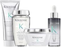 Kérastase Symbiose, Anti-Dandruff Routine For Oily, Sensitive Scalp, Contains Micro-Exfoliating Cellular Hair Treatment, Purifying Shampoo, Nourishing Mask For Thick Hair & Night Serum, Quad Set