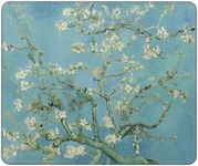 Van Gogh Almond Blossom Mouse Pad Small Rectangle Gaming Mousepad Square Desk Mat Stitched Edges 10 X 12 Inch for Home Office