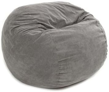 CordaRoy's Convertible Bean Bag Chair - Grey Queen