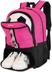 Goloni Youth Soccer Bag,Basketball Bag with Ball Compartment & Shoe Compartment,Backpack for Football Volleyball Basketball