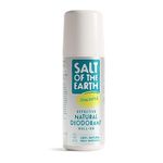 Salt of the Earth - Natural Deodorant Roll On - Effective Protection, 100% Natural Origin Ingredients, Vegan, Fragrance Free, Suitable for Women, Men & Kids - Unscented - 75ml