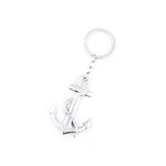 KKY Best 3D Anchor Key Chain Car Logo Metal Key Ring Couples Keychain, Silver, 4.5" x 1.5"