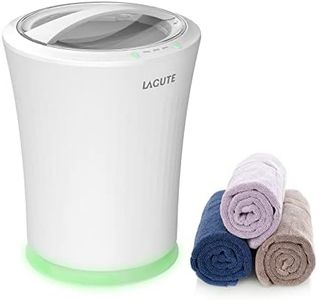 Lagute iSnug Towel Warmer for Bathroom, with 3-Level Timer, Warning Alarm & RGB Light, Auto Shut-Off, 5.3 Gal Heating Bucket for Bathrobe, Blanket, White
