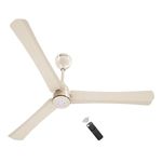 atomberg Renesa Halo Smart Alexa Enabled 1200mm BLDC Ceiling Fan with Remote | BEE 5 star | High Air Delivery | Low noise | LED Speed Indicator | Sleek Design | | 3 Year Warranty |Seasand Ivory